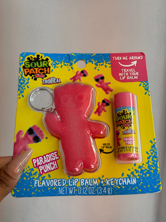 SOUR PATCH LIP GLOSS + LLAVERO PORTA GLOSS