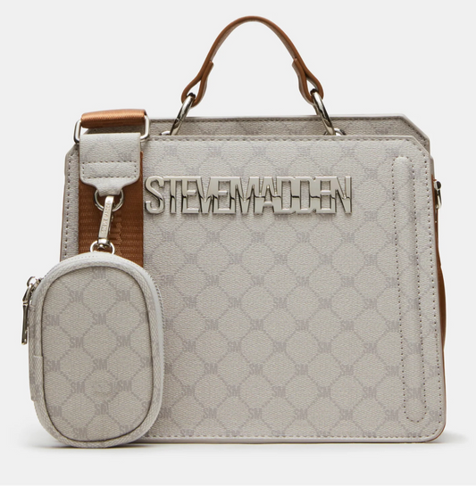 STEVE MADDEN EVELYN DIAMOND BAG CREAM MULTI